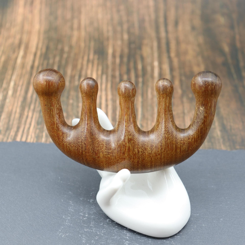 Pieptene de masaj din lemn de santal cu set de roller pentru meridiane — lemn, 45 g, Înregistrare dispozitiv medical nr. 001