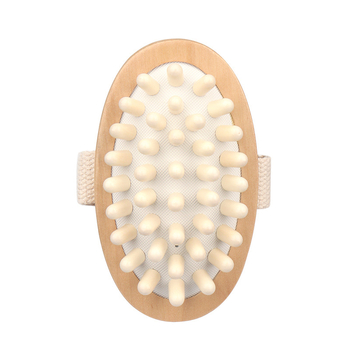 Koka meridiānu ķermeņa masieris ar bumbiņveida galvu muguras masāžai — Nanxi; Materiāls: Hemu; Kategorija: Air cushion comb; Mērķauditorija: parastie lietotāji