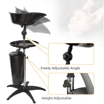 Nešiojamas sėdimos plaukų plovimo baseinas, skirtas namų ar salono naudojimui, lengvas, PP medžiaga, tinkamas nėščioms moterims ir vyresnio amžiaus žmonėms