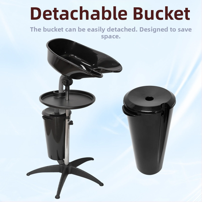 Мобилен басейн за измиване на коса в седнало положение, за домашна или салонна употреба, лек, PP материал, подходящ за бременни и възрастни