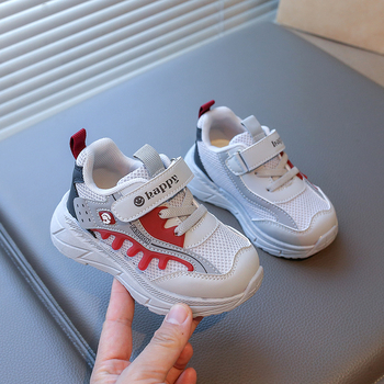 Αθλητικά παπούτσια για βρέφη και νήπια - επάνω PU+ mesh, διαπνοή, αντιολισθητικό, καουτσούκ σόλα, Velcro κλείσιμο, άνοιξη και φθινόπωρο