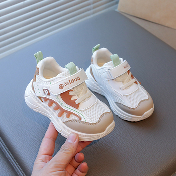 Αθλητικά παπούτσια για βρέφη και νήπια - επάνω PU+ mesh, διαπνοή, αντιολισθητικό, καουτσούκ σόλα, Velcro κλείσιμο, άνοιξη και φθινόπωρο