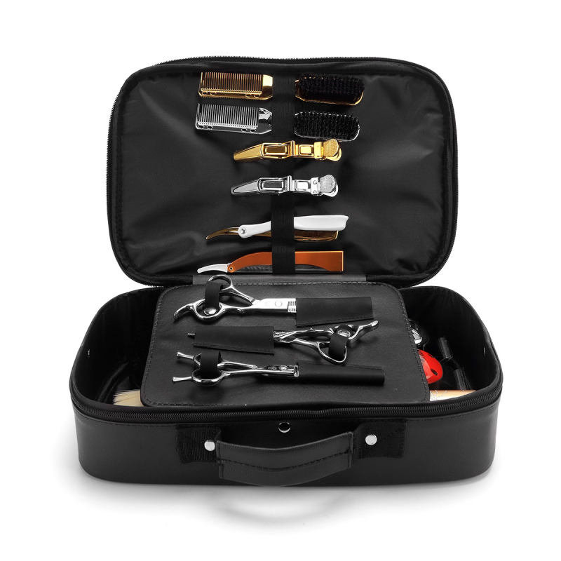 Kit de coafură cu geantă de depozitare pentru foarfece și piepteni