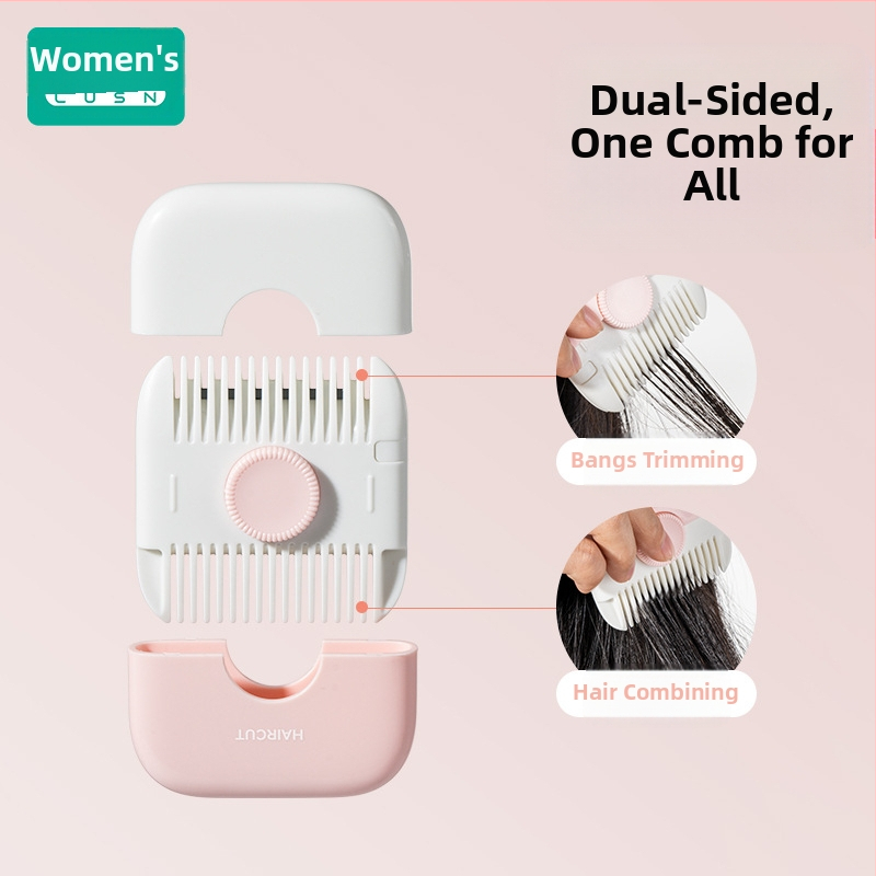 Детски тример-гребен за коса – 2 в 1 за подстригване на челки и коса, ABS и неръждаема стомана, марка LUSN/Rushan