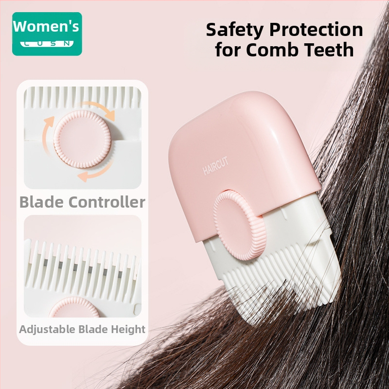 Детски тример-гребен за коса – 2 в 1 за подстригване на челки и коса, ABS и неръждаема стомана, марка LUSN/Rushan