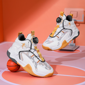 Παιδικά Παπούτσια Μπάσκετ για Αγόρια, Διαπνέον Άνω με Δίκτυωμα, Ελαφριά EVA Σόλα, Αντιολισθητικά και Απορρόφηση Κραδασμών, Για Άνοιξη, Καλοκαίρι και Φθινόπωρο