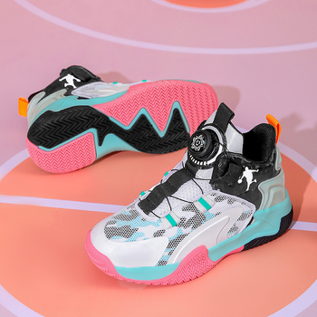 Παιδικά Παπούτσια Μπάσκετ για Αγόρια, Διαπνέον Άνω με Δίκτυωμα, Ελαφριά EVA Σόλα, Αντιολισθητικά και Απορρόφηση Κραδασμών, Για Άνοιξη, Καλοκαίρι και Φθινόπωρο