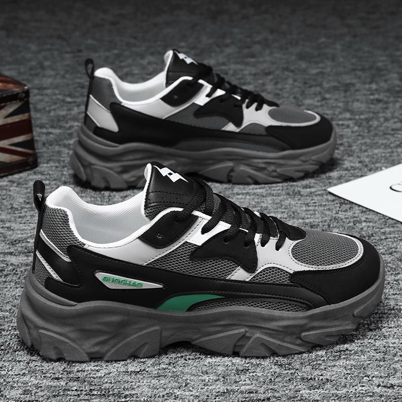 Ανδρικά παπούτσια με φαρδιά σόλα, διχτυωτό επάνω μέρος, αναπνεύσιμα καλοκαιρινά casual παπούτσια, χαμηλός αστράγαλος, κορδόνια