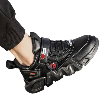 Παιδικά παπούτσια τρεξίματος με επάνω μέρος από συνθετικό δέρμα, αδιάβροχα, ελαφριά, ανθεκτικά στη φθορά, κλείσιμο Velcro.