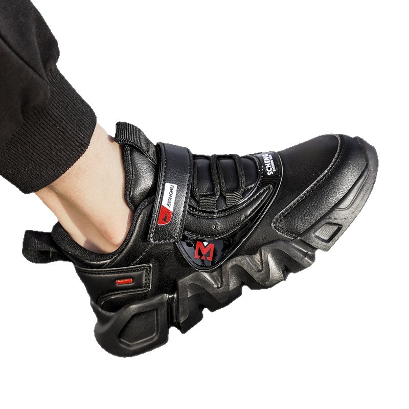 Dječje bijele tenisice od umjetne kože, 2025 novi model, korejskog stila, s Velcro zatvaračem, unisex, proljeće–jesen, lagane, otporne na habanje, potplat MD
