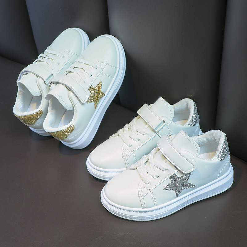 Bērnu kedas ar biezu zoli, Velcro aizdare, sintētiska āda augšdaļa, gumijas zole, PU iekšējā, zems augšdaļa (pavasaris–rudens)