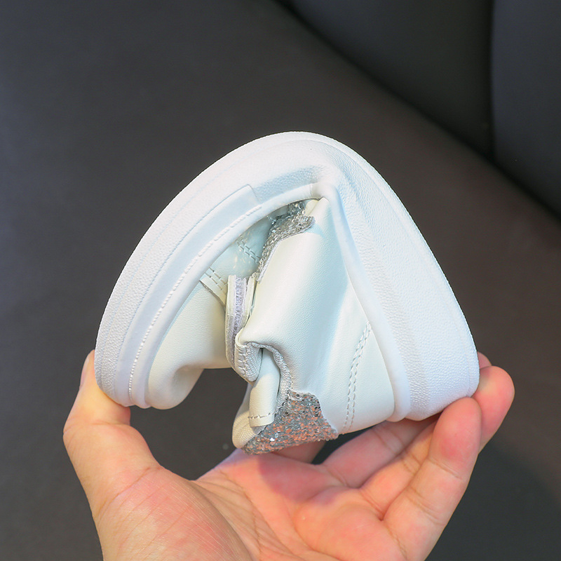 Bērnu kedas ar biezu zoli, Velcro aizdare, sintētiska āda augšdaļa, gumijas zole, PU iekšējā, zems augšdaļa (pavasaris–rudens)