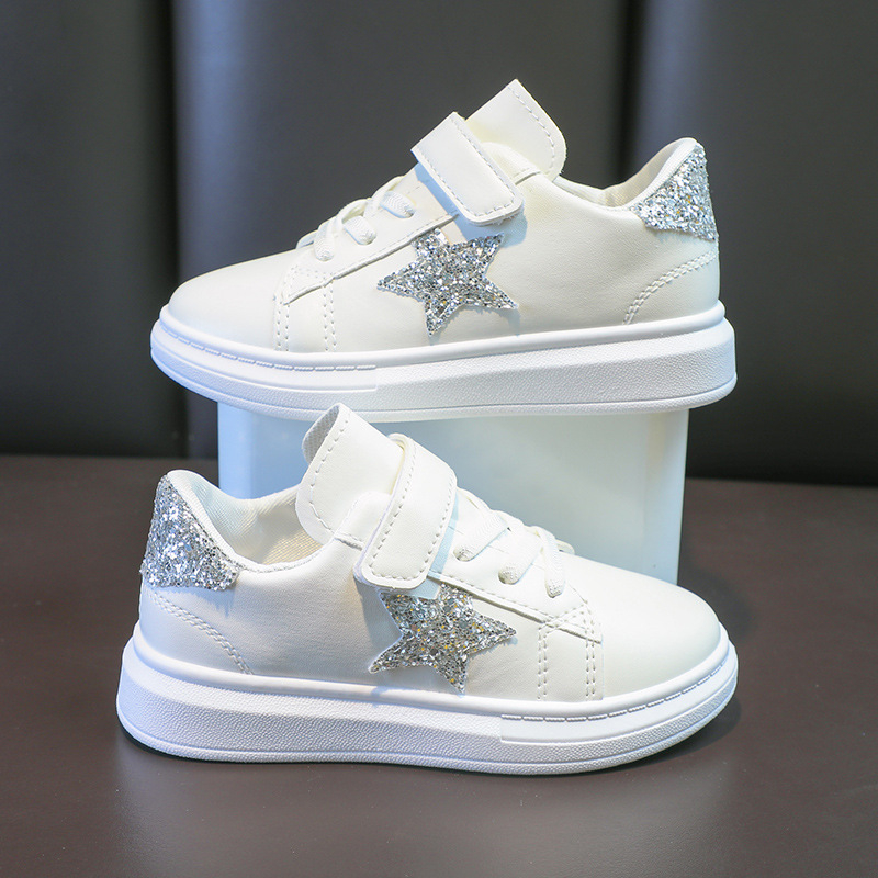 Bērnu kedas ar biezu zoli, Velcro aizdare, sintētiska āda augšdaļa, gumijas zole, PU iekšējā, zems augšdaļa (pavasaris–rudens)