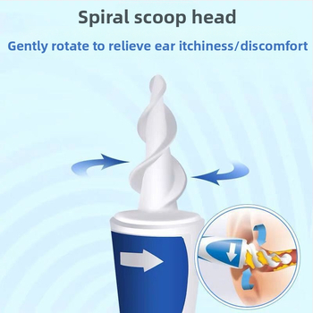 Σπειροειδές κουτάλι αυτιού από πλαστικό και σιλικόνη, μη φωτεινό, συσκευασία 120 τεμάχια, κατάλληλο για παιδιά και ενήλικες