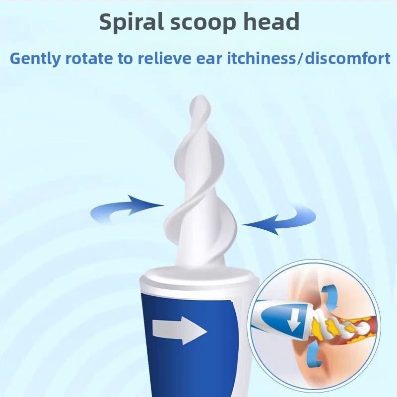 Спирална ушна лъжичка, пластмаса и силикон, несветеща, опаковка 120 бр., подходяща за деца и възрастни