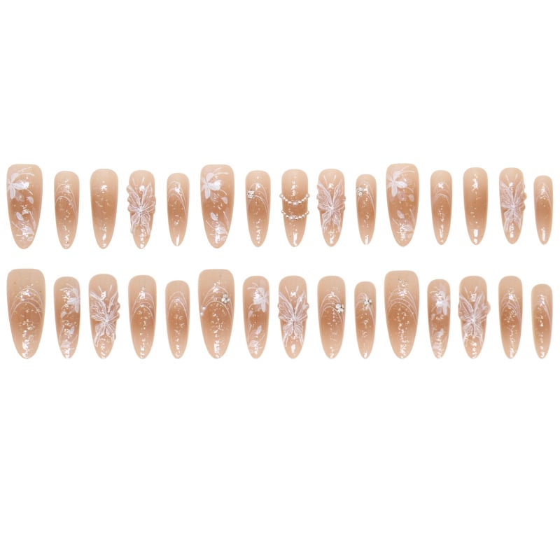 Patch-uri de artă pentru unghii, design flori și fluture, efect 3D, brand Zhen Yue, origine Jiangsu, pentru femei