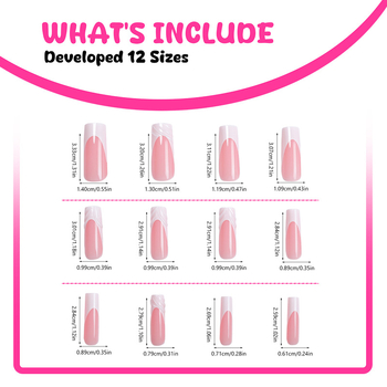 Χειροποίητα αυτοκόλλητα νυχιών σε γαλλικό στυλ με μαρμάρινο σχέδιο, σετ 24 τεμάχια για εφαρμογή – Miss Bloom