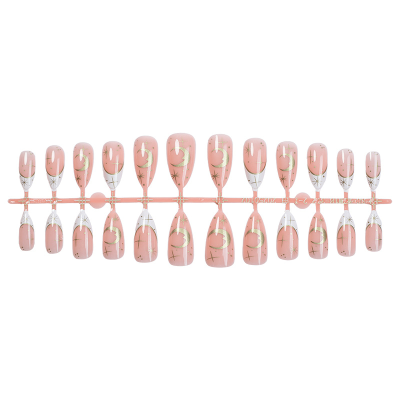 Лепенки за маникюр – бадемовидни, със звезден мотив, френски лунен дизайн, дълготрайни