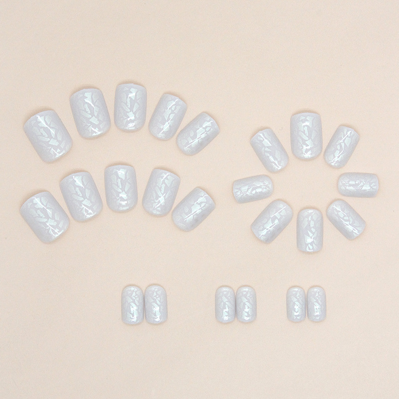 Unghii false cu fragmente aurora, design flash, stil ins, scurte, pentru doamne, marcă Zhenzhen