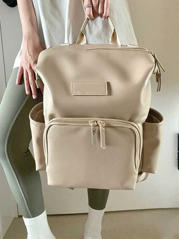 Τσάντα μαμά-μωρού μεγάλης χωρητικότητας, PU ύλη, PU επένδυση, για οικιακή αποθήκευση, Φθινόπωρο 2024