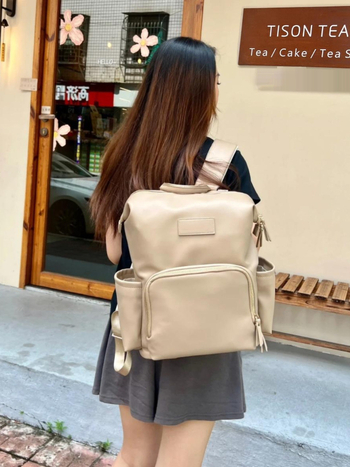 Τσάντα μαμά-μωρού μεγάλης χωρητικότητας, PU ύλη, PU επένδυση, για οικιακή αποθήκευση, Φθινόπωρο 2024