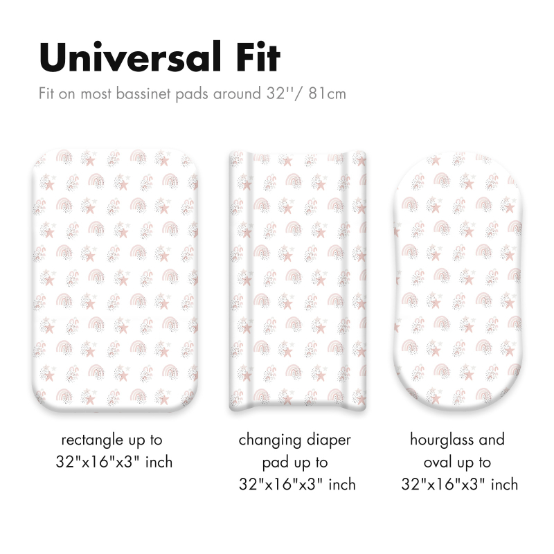 Бебешки фиксиран чаршаф с шевове, полиестер-памук, комплект 1 бр., дигитално печатане, четирисезонен