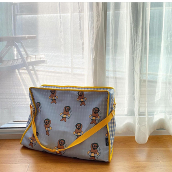 Τσάντα ταξιδιού, στυλ χειραποσκευής, βαμβάκι και λινό, πολυ-λειτουργική, INS στυλ, μοντέλο 1725-3