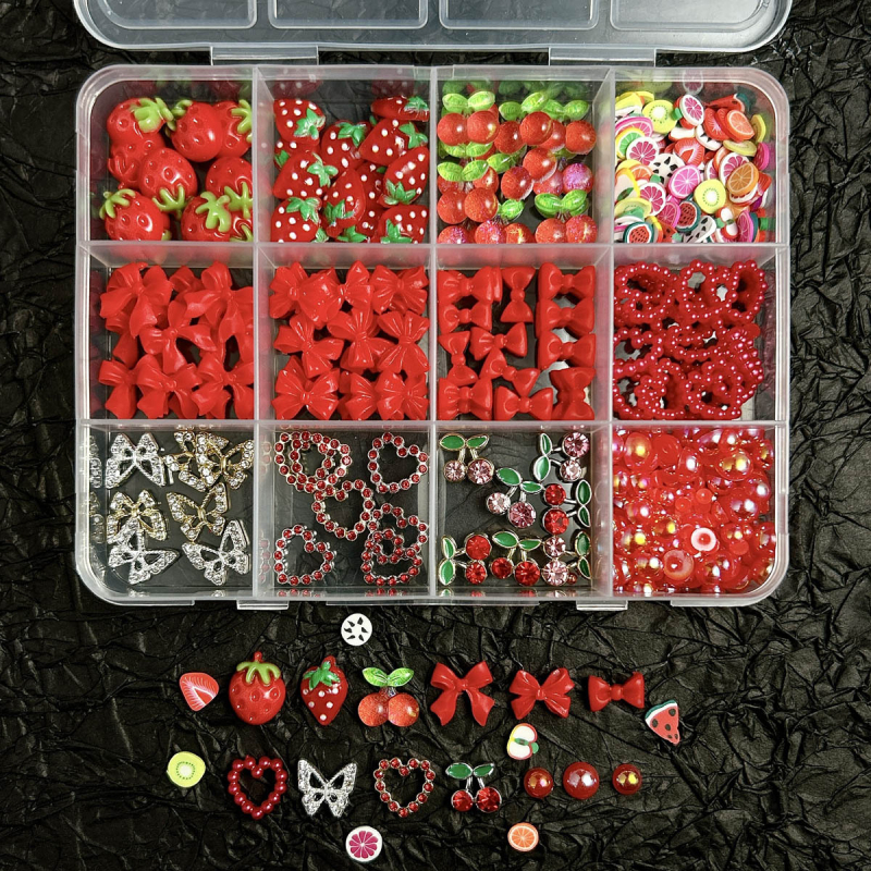 DIY set za nokte od smole — Princeza serija, dizajni Ljubav i Mašna, set od 12 kutija, OEM privatna marka