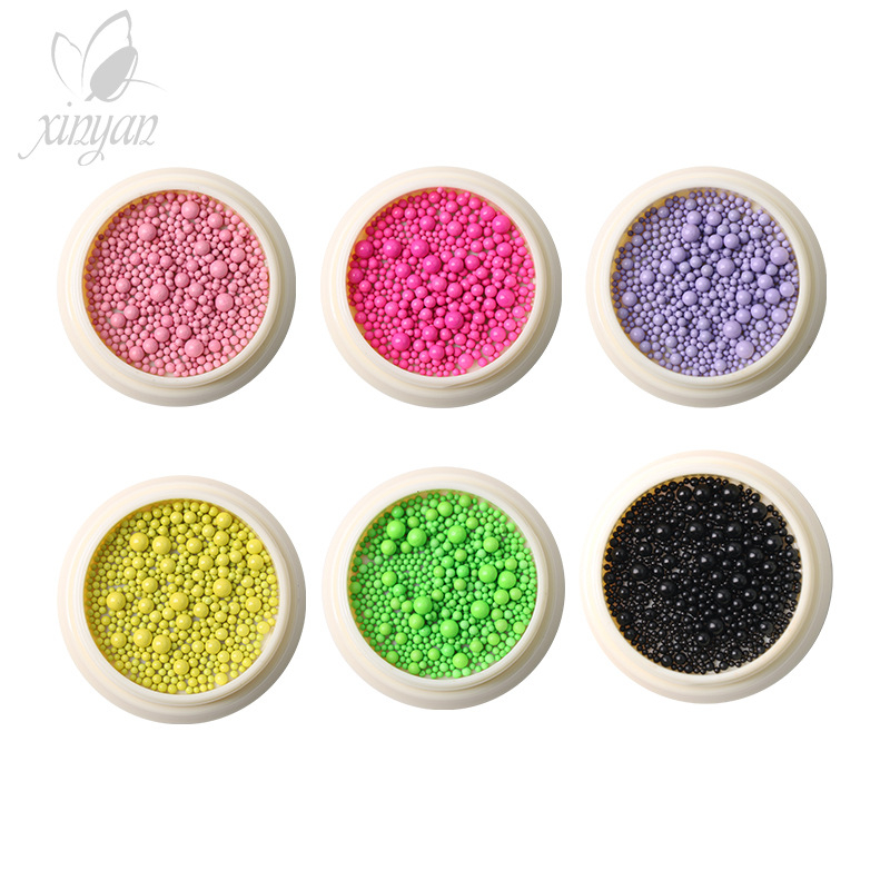 Set perlica za nokte: okrugle metalne perle, cvjetni uzorak, sladak stil (Materijal: Metal; Uzorak: Cvijeće; Stil: Sladak)