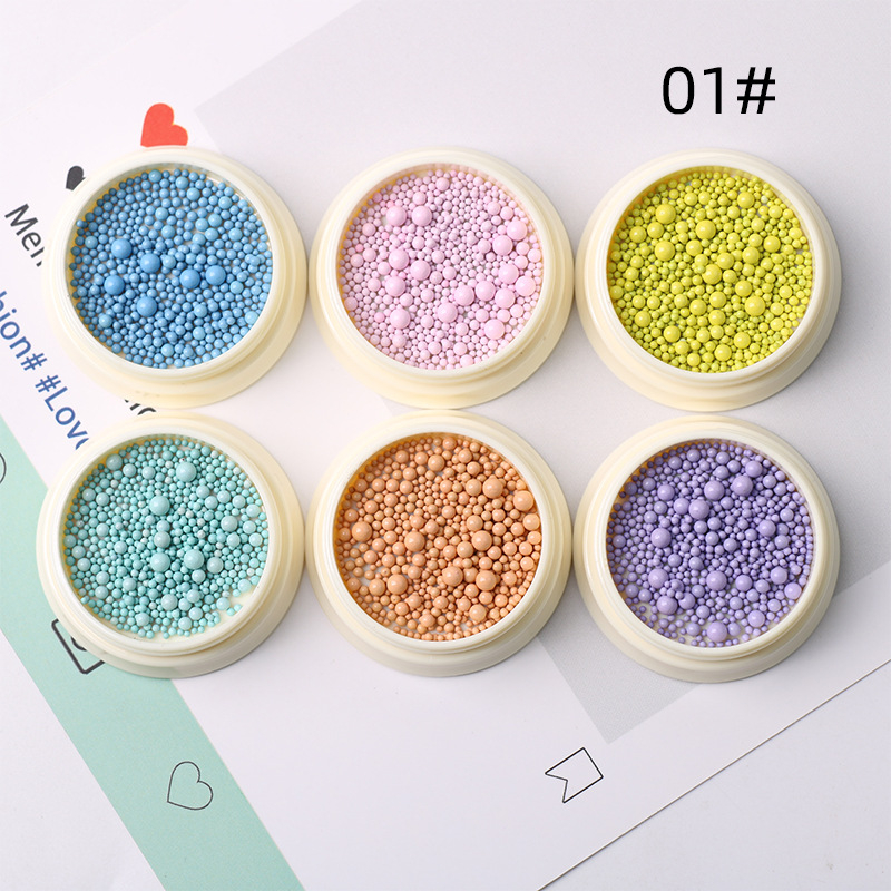 Set perlica za nokte: okrugle metalne perle, cvjetni uzorak, sladak stil (Materijal: Metal; Uzorak: Cvijeće; Stil: Sladak)