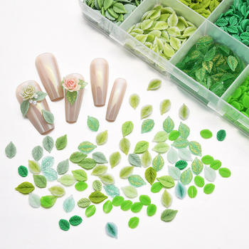 3D smoleni elementi za nokte s listovima, serija Leaves, uzorak 4134888
