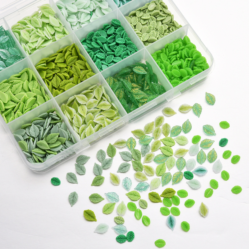 3D smoleni elementi za nokte s listovima, serija Leaves, uzorak 4134888