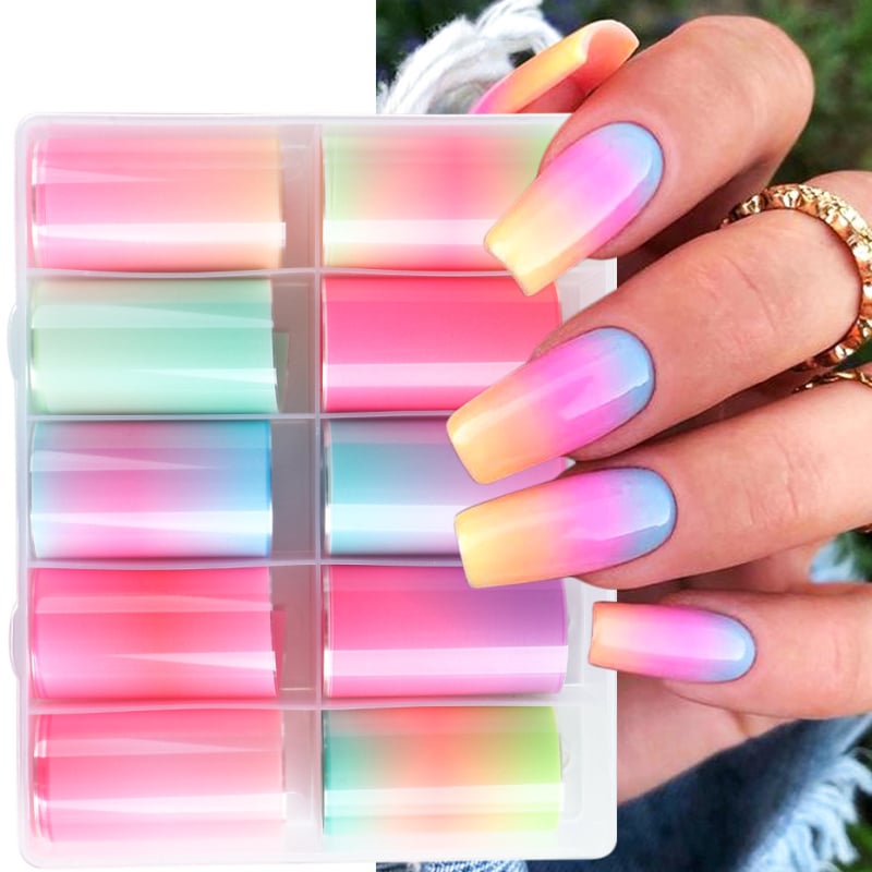 Naljepnice za nokte, serija Starry Sky Paper, uzorak Candy, retro stil, PET materijal, brend Full Beauty