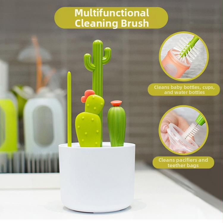 Jissu Daudzfunkcionāls tīrīšanas otu komplekts pudelēm un knupēm – daudzpusīgs tīrīšanas komplekts pudelēm, knupēm, salmiņiem un knupiņām