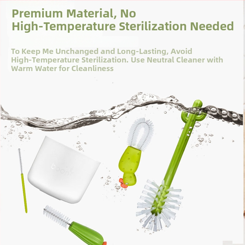 Jissu мултифункционален комплект четки за бутилки и биберони – почистване под различни ъгли за бутилки, биберони, сламки и залъгалки