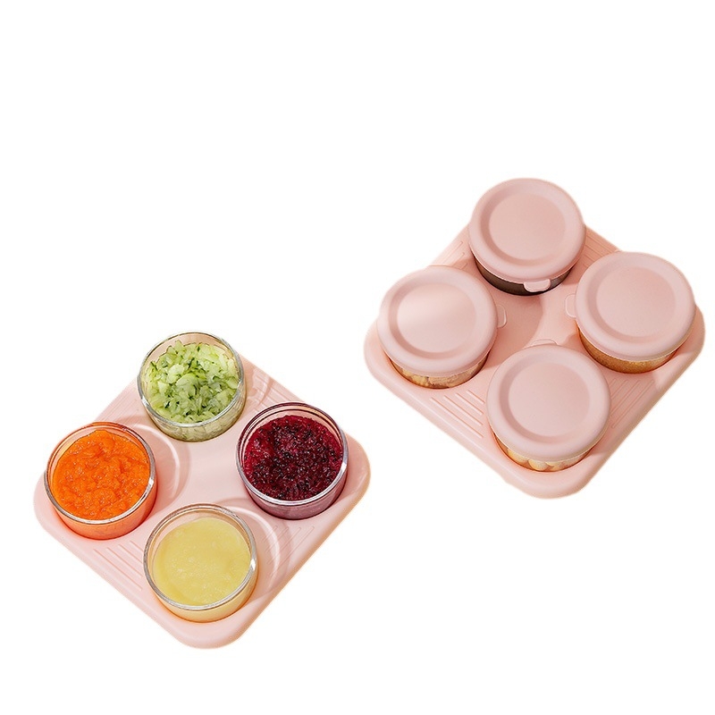 ANKOU stiklo kūdikių maisto laikymo dėžutė - vaikams nuo 3 mėnesių, modernus paprastas stilius, pristatyta 2023 m.