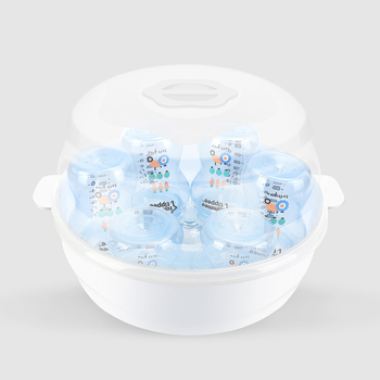 JOYREN Bērnu pudelīšu mikroviļņu sterilizators ar tvaika sterilizāciju, PP materiāls, augstas temperatūras izturīgs, traukiem un rotaļlietām, no 3 mēnešiem