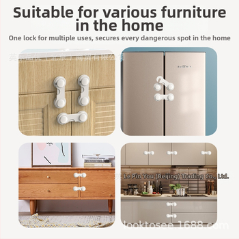 Daugiafunkcinis vaikų apsauginis užraktas, apsauga nuo prispaudimo, tinkamas stalčiams, spintelėms ir šaldytuvo durelėms — Looktosee