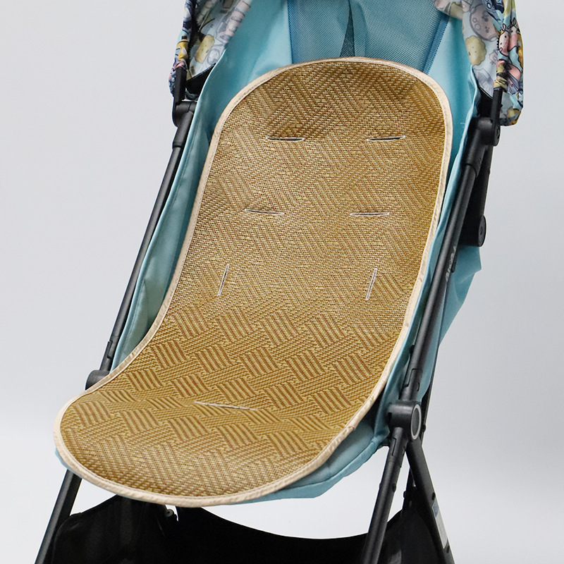 Μάτ καροτσιού από ράταν, διαπνέον, απορροφά τον ιδρώτα, προσαρμόσιμο για βρέφη 0–1 έτους