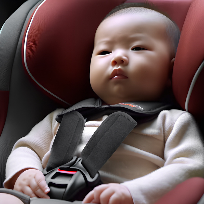 Bērnu drošības josta plecu spilventiņš – poliestera materiāls, plecu aizsardzība, piemērots bērniem, piemērots bērnu ratiņiem un bērnu sēdvietām