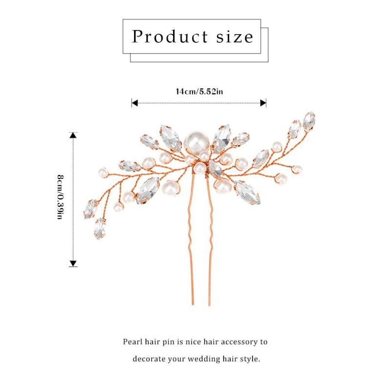 Perlų ir kristalų plaukų segtukas – retro moteriškas galvos aksesuaras, pritaikomas apdorojimas