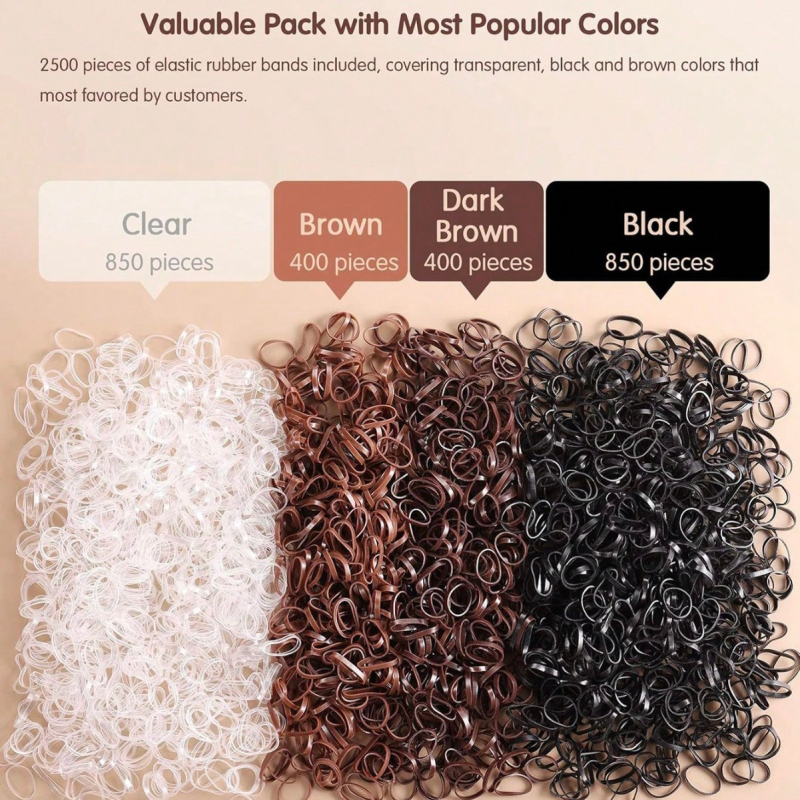 Vaikų plaukų gumų rinkinys - aukštos elastėsios plastmasos/rišini gumos - geometrinė forma - Princesių serija