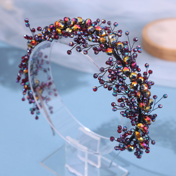 Κρυστάλλινο headband σε στυλ κορώνας, γυναικείο headband από πλαστικό/ρητίνη