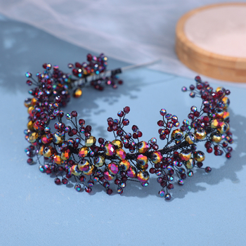 Κρυστάλλινο headband σε στυλ κορώνας, γυναικείο headband από πλαστικό/ρητίνη