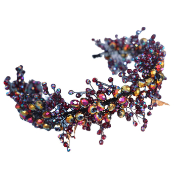 Κρυστάλλινο headband σε στυλ κορώνας, γυναικείο headband από πλαστικό/ρητίνη