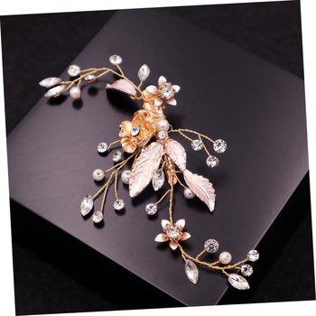 Καρφί μαλλιών από κράμα με μαργαριάρια και διαμάντια, εντοιχισμένη, πλευρικό κλιπ, αξεσουάρ μαλλιών για γυναίκες, κορεατικό στυλ