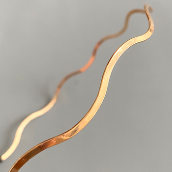 Zhuncen μεταλλική κορδέλα μαλλιών με κυματοειδές σχέδιο, ηλεκτροπλατινωμένη, αξεσουάρ κεφαλιού για γυναίκες