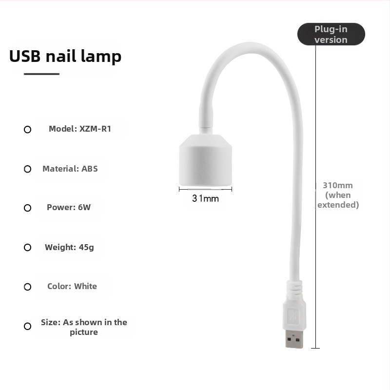 Mini USB manikīra lampiņa – modelis XZM-4, zīmols Other, zīmola tips OEM, piemērots parastiem lietotājiem