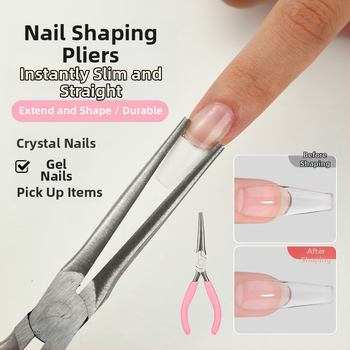 Μεταλλικό σετ κλιπ διαμόρφωσης επεκτάσεων νυχιών για μακριά μυτερά άκρα, εργαλείο μανικιούρ, 66.5 g