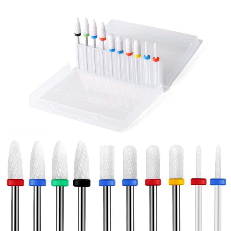 Set capete de polisare unghii, 10 bucăți, din plastic, greutate netă 63 g, origine Guangzhou